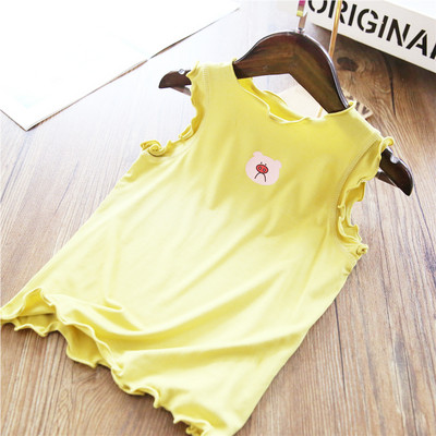 Pleteni prsluk za djevojčice od 1-7 godina, ljetna, dječja kućna odjeća na tregere, modna majica za bebe od mekane modalne tkanine, slatka