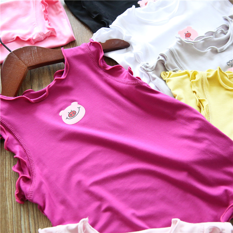 Pleteni prsluk za djevojčice od 1-7 godina, ljetna, dječja kućna odjeća na tregere, modna majica za bebe od mekane modalne tkanine, slatka