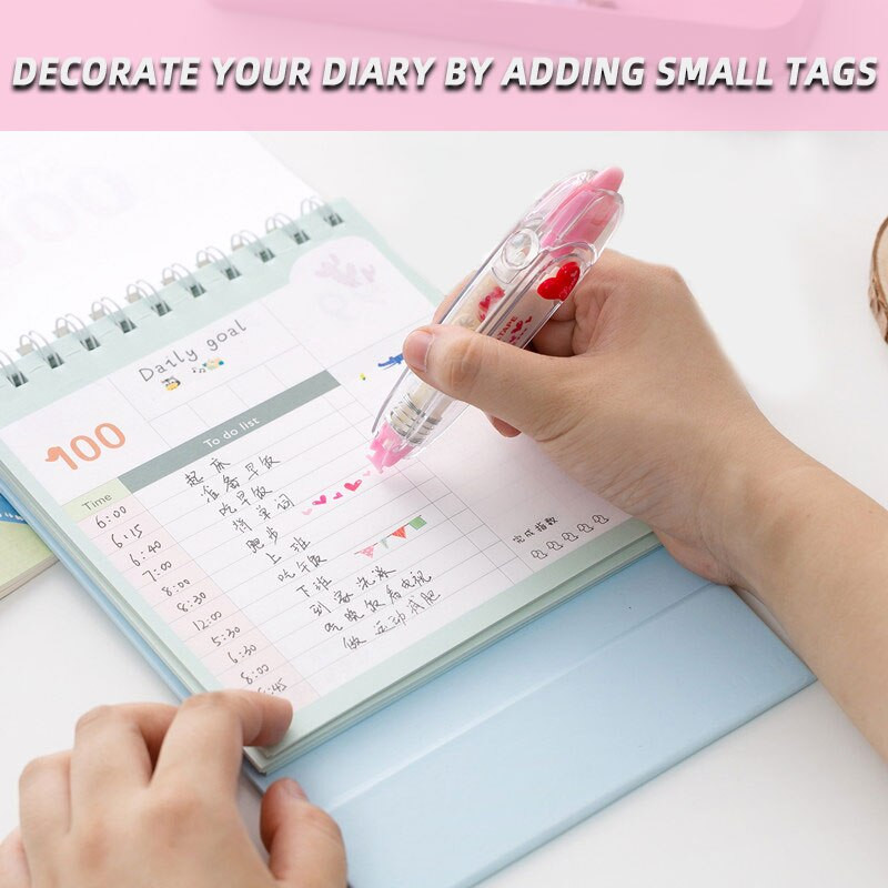 Nėrinių koregavimo juosta Animacinis filmas Širdies formos lipdukas Pasidaryk dienoraštis Užrašų knygelės dekoravimas Juokingi raštinės reikmenys Popieriaus dekoras Žaislas vaikams Dovana