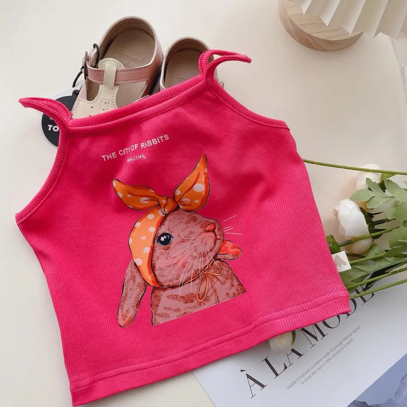 Majice bez rukava za djevojčice, dječje pamučne majice od 1 do 8 godina, dječje donje rublje, majice na kamisol, male majice, ljetne majice bez rukava 2023.