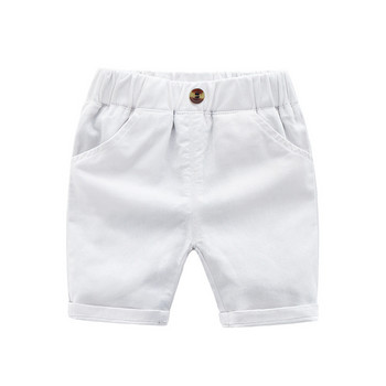 Μονόχρωμα Παιδικά Παντελόνια Κοριτσίστικα Ρούχα Παιδικά Παντελόνια για αγοράκια σορτς μεγέθους90~130 καλοκαιρινή καραμέλα παραλίας λευκό υφαντό