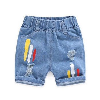 Dinosaur Summer Baby Boys Denim Shorts Fashion Hole for Children Jeans Boy Casual Cowboy σορτς Παιδικό νήπιο παντελόνι παραλίας 2-8Y