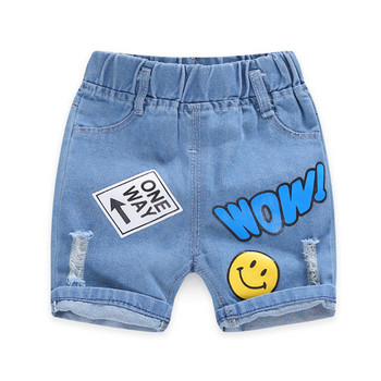 Dinosaur Summer Baby Boys Denim Shorts Fashion Hole for Children Jeans Boy Casual Cowboy σορτς Παιδικό νήπιο παντελόνι παραλίας 2-8Y