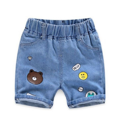 Dinozauru vasaras zīdaiņu zēnu džinsu šorti Fashion Hole bērniem Džinsi zēnu gadījuma kovboju šorti Bērnu mazuļu pludmales bikses 2–8 g.
