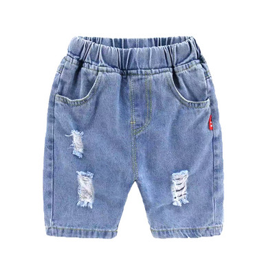 Dinozauru vasaras zīdaiņu zēnu džinsu šorti Fashion Hole bērniem Džinsi zēnu gadījuma kovboju šorti Bērnu mazuļu pludmales bikses 2–8 g.