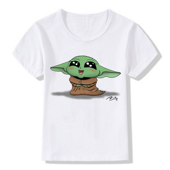 Star Wars Yoda Disney Παιδικά ρούχα T-Shirts Παιδικά T-shirts Παιδικά κινούμενα σχέδια Kawaii Fashion Tops Boy Girl Outfits T-shirt