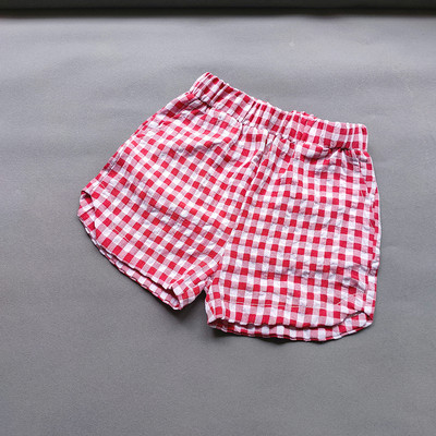 Sweet Girls Kockás rövidnadrág Nyári koreai fiú lány lány pamut hasított rövid nadrág Alkalmi divatos gyerekek meleg nadrágok gyerekruhák