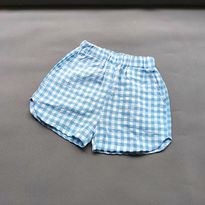 Sweet Girls Kockás rövidnadrág Nyári koreai fiú lány lány pamut hasított rövid nadrág Alkalmi divatos gyerekek meleg nadrágok gyerekruhák