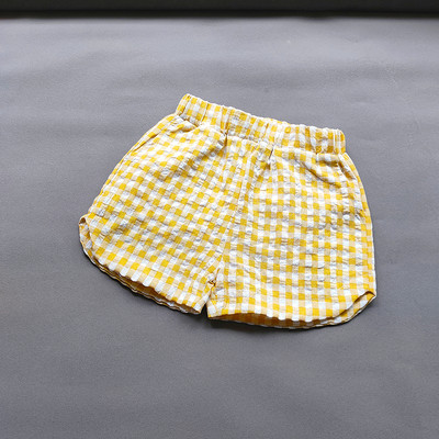 Sweet Girls Kockás rövidnadrág Nyári koreai fiú lány lány pamut hasított rövid nadrág Alkalmi divatos gyerekek meleg nadrágok gyerekruhák