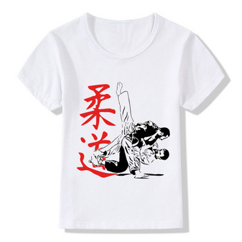 Αγόρι και κορίτσι Evolution Of A Judo Design T-shirts Παιδικά μπλουζάκια Judo Top Tees Baby Tshirt Summer Casual απαλό λευκό μπλουζάκι,ooo402