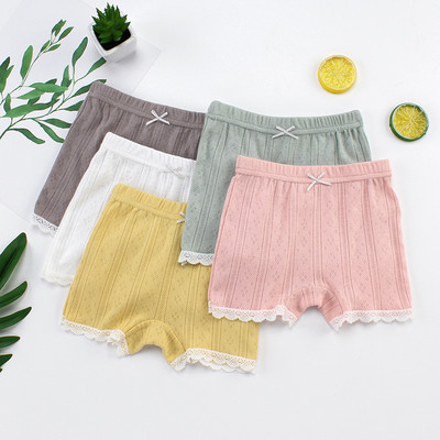 Casual Boxer Briefs Cotton Girls Leggings Lace Bow Cute Shorts Baby Safety Pants Thin Kids Summer Panties Underpants 2-12 Years