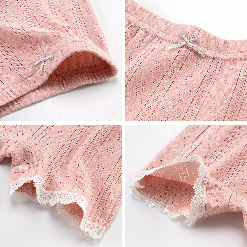 Ležerne bokserice Pamučne tajice za djevojčice Čipkana mašna Slatke kratke hlače Zaštitne hlače za bebe Tanke dječje ljetne gaćice Gaćice 2-12 godina
