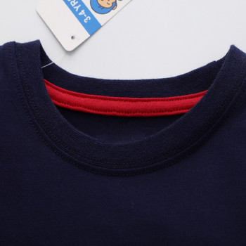 TUONXYE Летни тениски с къс ръкав за момчета Топове Дрехи Пожарна кола Модел Детско облекло Детско памучно облекло 2-8 години