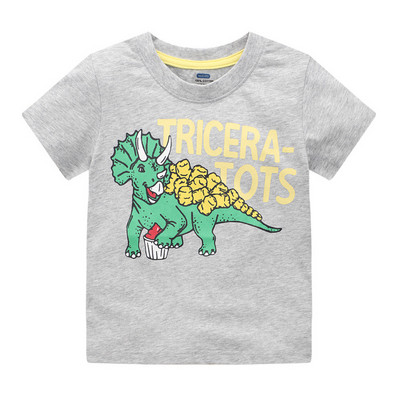 TUONXYE Ljetne majice kratkih rukava za dječake Gornji dijelovi Odjeća Vatrogasna kola Uzorak Dječja odjeća Dječja pamučna odjeća 2-8 godina