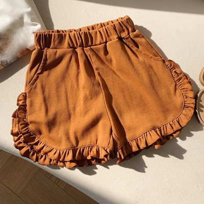 Ljetne kratke hlače za djevojčice 2023. Jednobojne kratke hlače s volanima Ležerna dječja odjeća 90-140 cm