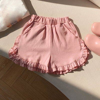 Ljetne kratke hlače za djevojčice 2023. Jednobojne kratke hlače s volanima Ležerna dječja odjeća 90-140 cm