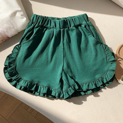Ljetne kratke hlače za djevojčice 2023. Jednobojne kratke hlače s volanima Ležerna dječja odjeća 90-140 cm