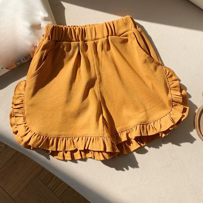 Ljetne kratke hlače za djevojčice 2023. Jednobojne kratke hlače s volanima Ležerna dječja odjeća 90-140 cm