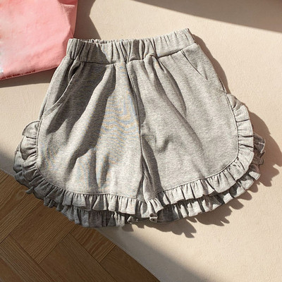 Ljetne kratke hlače za djevojčice 2023. Jednobojne kratke hlače s volanima Ležerna dječja odjeća 90-140 cm