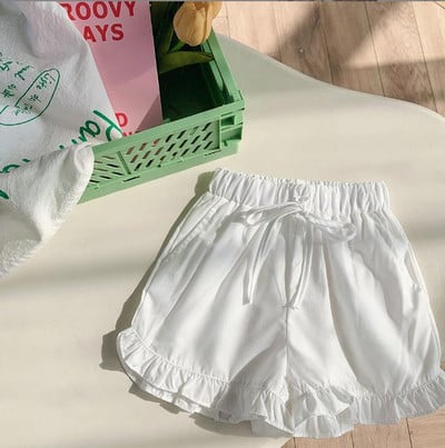Ljetne kratke hlače za djevojčice 2023. Jednobojne kratke hlače s volanima Ležerna dječja odjeća 90-140 cm