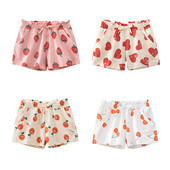 Dječje kratke hlače s uzorkom srca u obliku jagoda za dječaka i djevojčicu, ležerne jednobojne pamučne dječje ljetne kratke hlače za plažu, kratke hlače, odjeća za novorođenčad