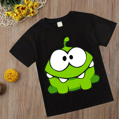 Nou joc de modă Om Nom Tricou de vară Tricou cu gâtul O Tricou Cut The Rope Tricouri pentru copii băieți Copii Topuri casual cu desene animate Fete Tricou broască