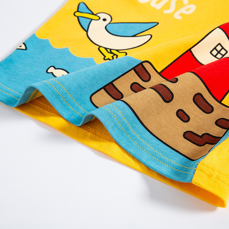 TUONXYE Suvepoiste T-särgid Topid Riided Multikad Vaalamajakas Lapsed Ümarkael Lühikesed varrukad Kudumine Puuvill 2 3 7 aastat