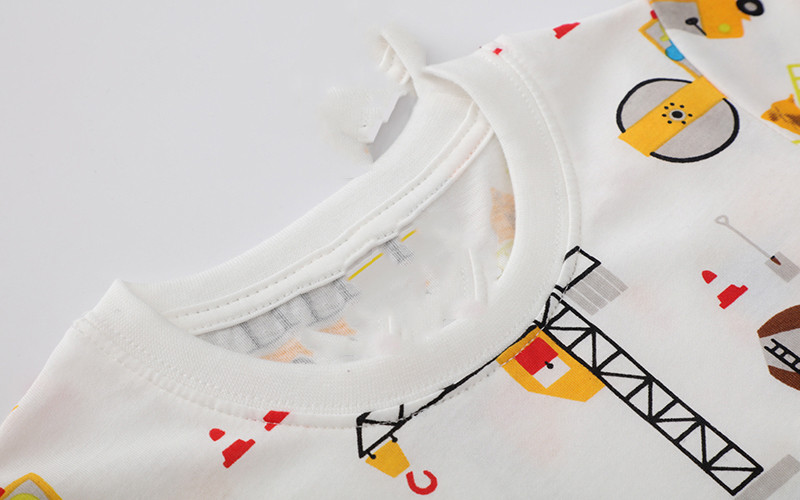 SAILEROAD 2022 új nyári pamut rövid ujjú rajzfilm kotró pólók gyerek pólók fiúk gyerekruhák