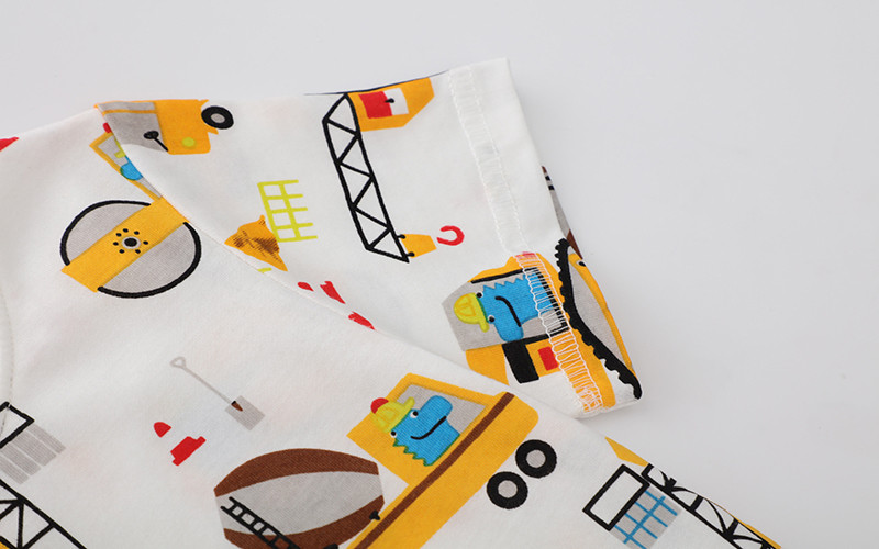 SAILEROAD 2022 új nyári pamut rövid ujjú rajzfilm kotró pólók gyerek pólók fiúk gyerekruhák