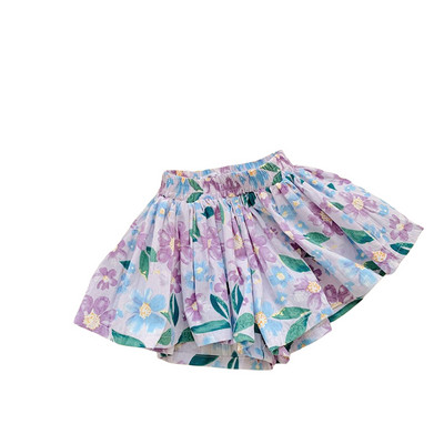 Ljeto 2023., modne hlače s printom za djevojčice, male djevojčice, slatke cvjetne kratke hlače, dječje široke ležerne kratke hlače s elastičnim strukom