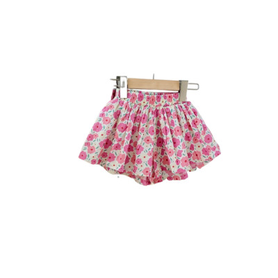 Ljeto 2023., modne hlače s printom za djevojčice, male djevojčice, slatke cvjetne kratke hlače, dječje široke ležerne kratke hlače s elastičnim strukom