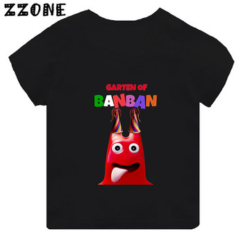 Hot Game Garten of Banban Print Cartoon Детска тениска Дрехи за момичета Бебешки момчета Черна тениска с къс ръкав Детски блузи, TH5846
