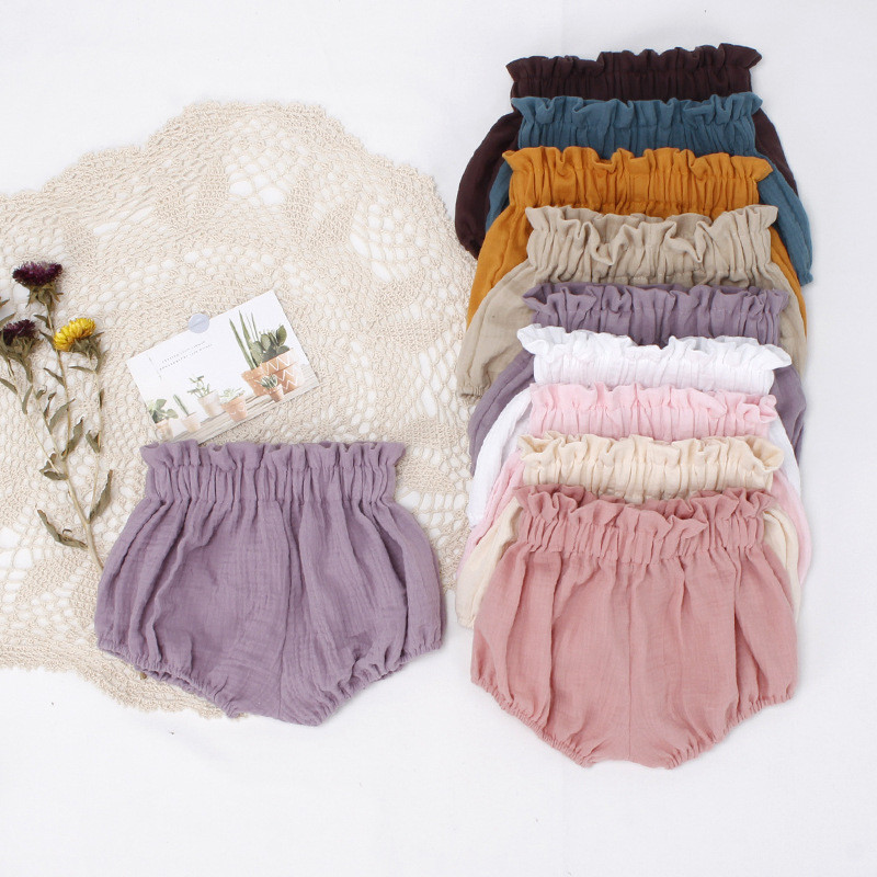 Ljetne pamučne kratke hlače s mašnom za djevojčice, male pamučne dječje navlake za pelene Modna odjeća Gaćice Bombachos Bebe Pantalon