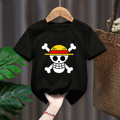 2022 Anime One Piece Funny Baby-shirts Παιδικά Παιδικά Δώρο Manga Δώρο Ρούχα Κορίτσι Μαύρα Harajuku Kawaii Tops,Drop Ship