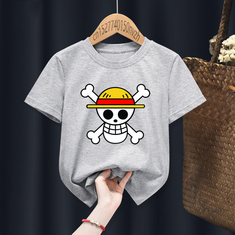 2022 Anime One Piece Funny Baby-shirts Παιδικά Παιδικά Δώρο Manga Δώρο Ρούχα Κορίτσι Μαύρα Harajuku Kawaii Tops,Drop Ship