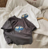 100% pamučna majica s pola rukava Dječaci, dijete, ljeto 2023., dječji uniseks kostim, sportske ležerne majice s crtanim automobilima, trendi pulover majica