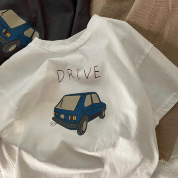 Μπλουζάκι από 100% βαμβακερό μισό μανίκι για αγόρια Παιδικό 2023 Καλοκαίρι μωρό Unisex Στολή Sports Casual Tees Cartoon Car Trendy πουλόβερ πουκάμισο
