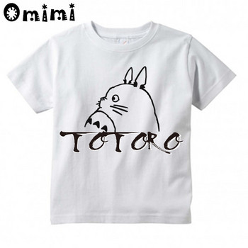 Детска тениска с аниме Totoro Design за момчета/момичета Страхотни ежедневни горнища с къс ръкав Kawaii Детска забавна тениска