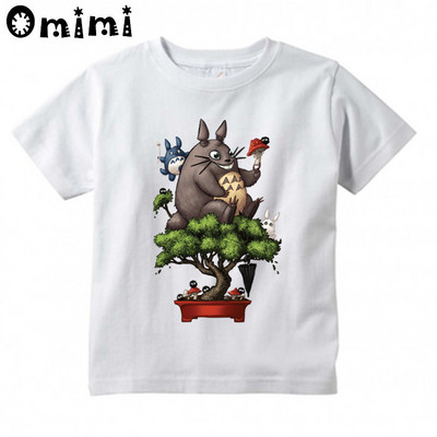 Παιδικά Anime Totoro Σχεδιασμός T-shirt για αγόρια/κορίτσια Υπέροχο καθημερινό κοντομάνικο μπλουζάκι Kawaii Παιδικό αστείο μπλουζάκι
