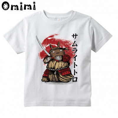 Παιδικά Anime Totoro Σχεδιασμός T-shirt για αγόρια/κορίτσια Υπέροχο καθημερινό κοντομάνικο μπλουζάκι Kawaii Παιδικό αστείο μπλουζάκι