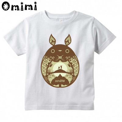 Παιδικά Anime Totoro Σχεδιασμός T-shirt για αγόρια/κορίτσια Υπέροχο καθημερινό κοντομάνικο μπλουζάκι Kawaii Παιδικό αστείο μπλουζάκι