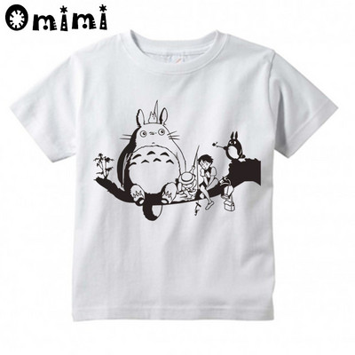 Παιδικά Anime Totoro Σχεδιασμός T-shirt για αγόρια/κορίτσια Υπέροχο καθημερινό κοντομάνικο μπλουζάκι Kawaii Παιδικό αστείο μπλουζάκι