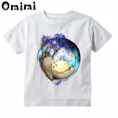 Παιδικά Anime Totoro Σχεδιασμός T-shirt για αγόρια/κορίτσια Υπέροχο καθημερινό κοντομάνικο μπλουζάκι Kawaii Παιδικό αστείο μπλουζάκι