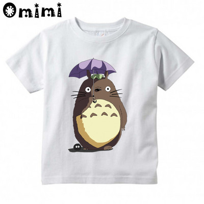 Παιδικά Anime Totoro Σχεδιασμός T-shirt για αγόρια/κορίτσια Υπέροχο καθημερινό κοντομάνικο μπλουζάκι Kawaii Παιδικό αστείο μπλουζάκι