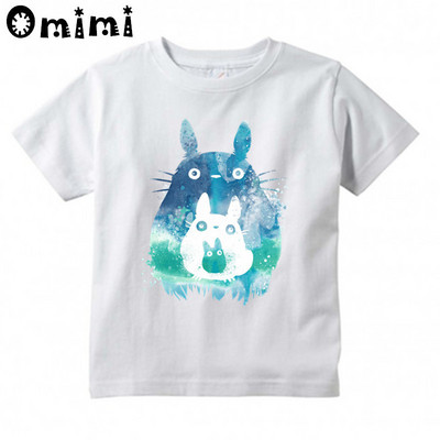 Παιδικά Anime Totoro Σχεδιασμός T-shirt για αγόρια/κορίτσια Υπέροχο καθημερινό κοντομάνικο μπλουζάκι Kawaii Παιδικό αστείο μπλουζάκι