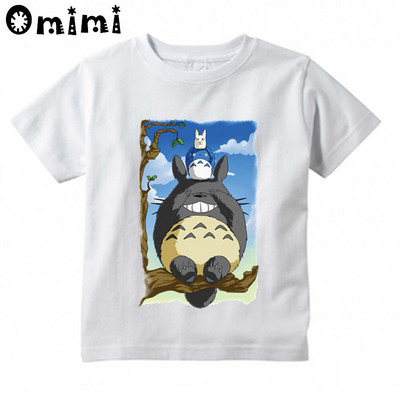 Παιδικά Anime Totoro Σχεδιασμός T-shirt για αγόρια/κορίτσια Υπέροχο καθημερινό κοντομάνικο μπλουζάκι Kawaii Παιδικό αστείο μπλουζάκι