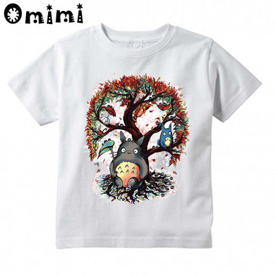 Παιδικά Anime Totoro Σχεδιασμός T-shirt για αγόρια/κορίτσια Υπέροχο καθημερινό κοντομάνικο μπλουζάκι Kawaii Παιδικό αστείο μπλουζάκι
