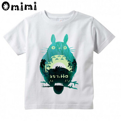 Παιδικά Anime Totoro Σχεδιασμός T-shirt για αγόρια/κορίτσια Υπέροχο καθημερινό κοντομάνικο μπλουζάκι Kawaii Παιδικό αστείο μπλουζάκι