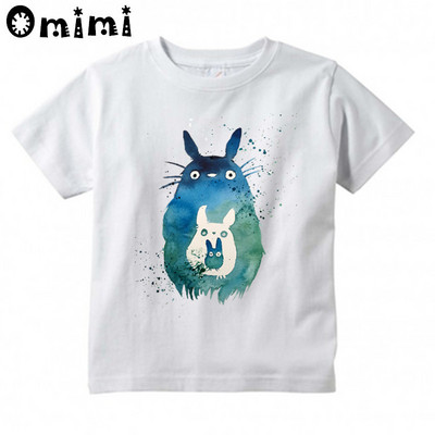 Παιδικά Anime Totoro Σχεδιασμός T-shirt για αγόρια/κορίτσια Υπέροχο καθημερινό κοντομάνικο μπλουζάκι Kawaii Παιδικό αστείο μπλουζάκι