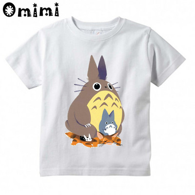 Παιδικά Anime Totoro Σχεδιασμός T-shirt για αγόρια/κορίτσια Υπέροχο καθημερινό κοντομάνικο μπλουζάκι Kawaii Παιδικό αστείο μπλουζάκι